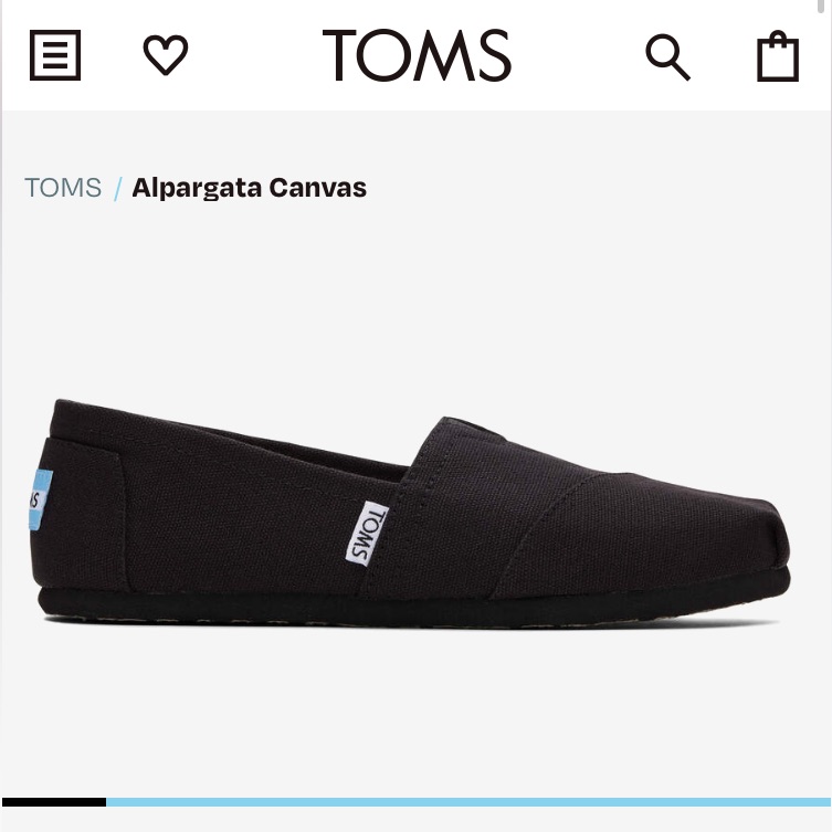 Nib Toms Alpargata Canvas Rare Black On Black Flats Skimmers Shoes 7.5